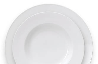 Plain white dish