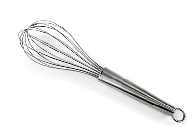 Metal whisk for mixing ingredients