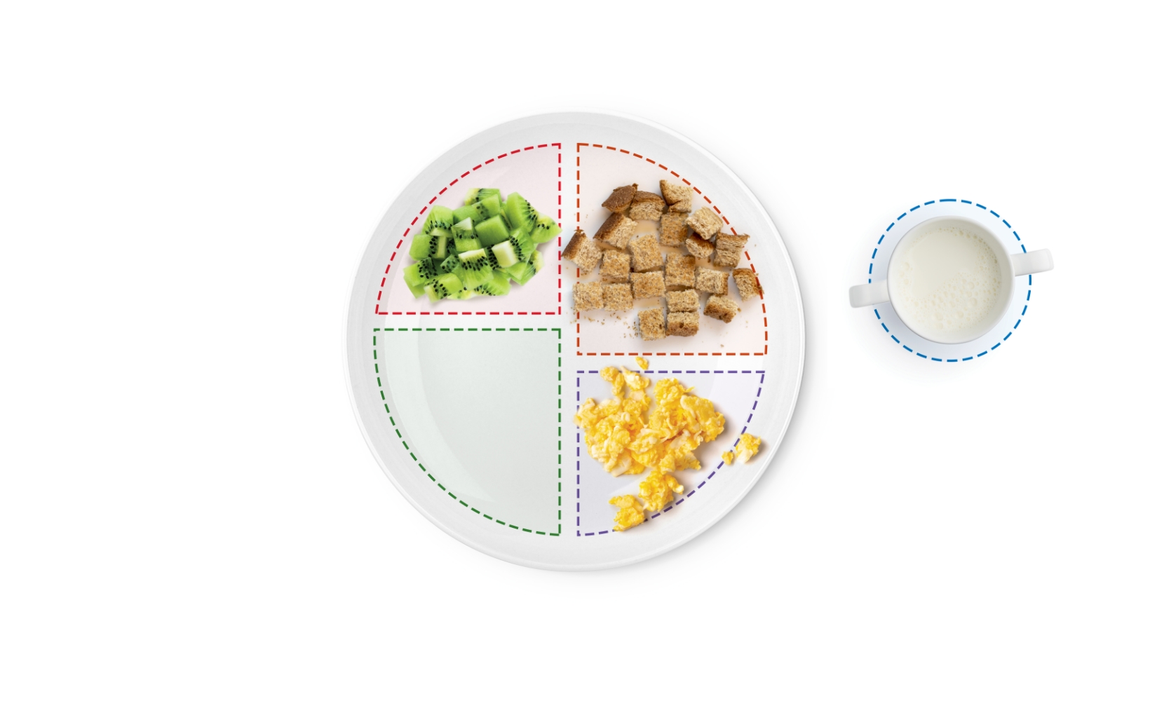 Plate of breakfast meal