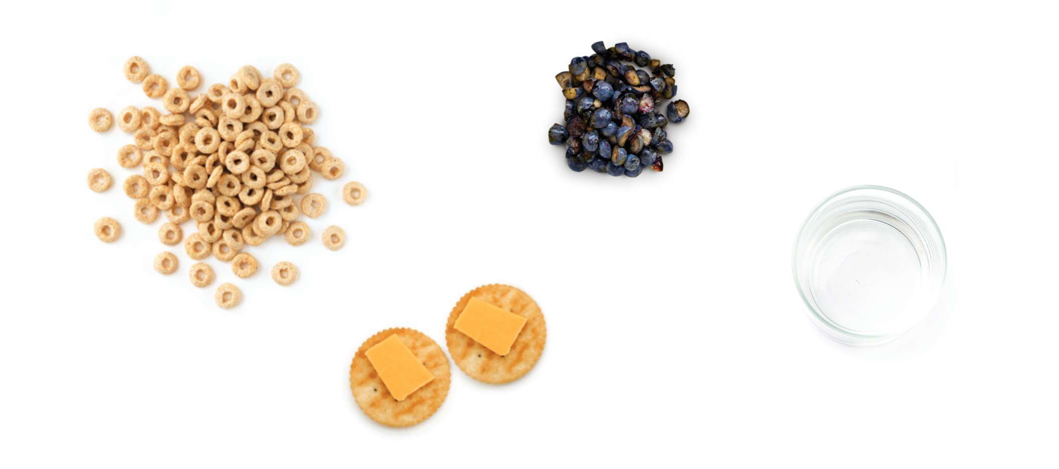 Plate of snacks meal