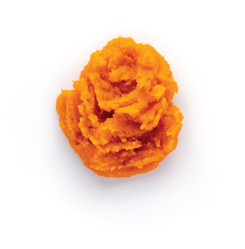 Mashed food with tiny lumps