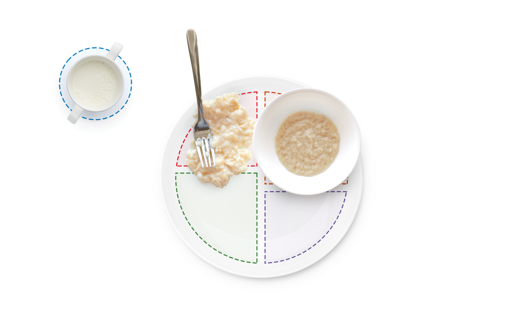 A plate with a fork and spoon