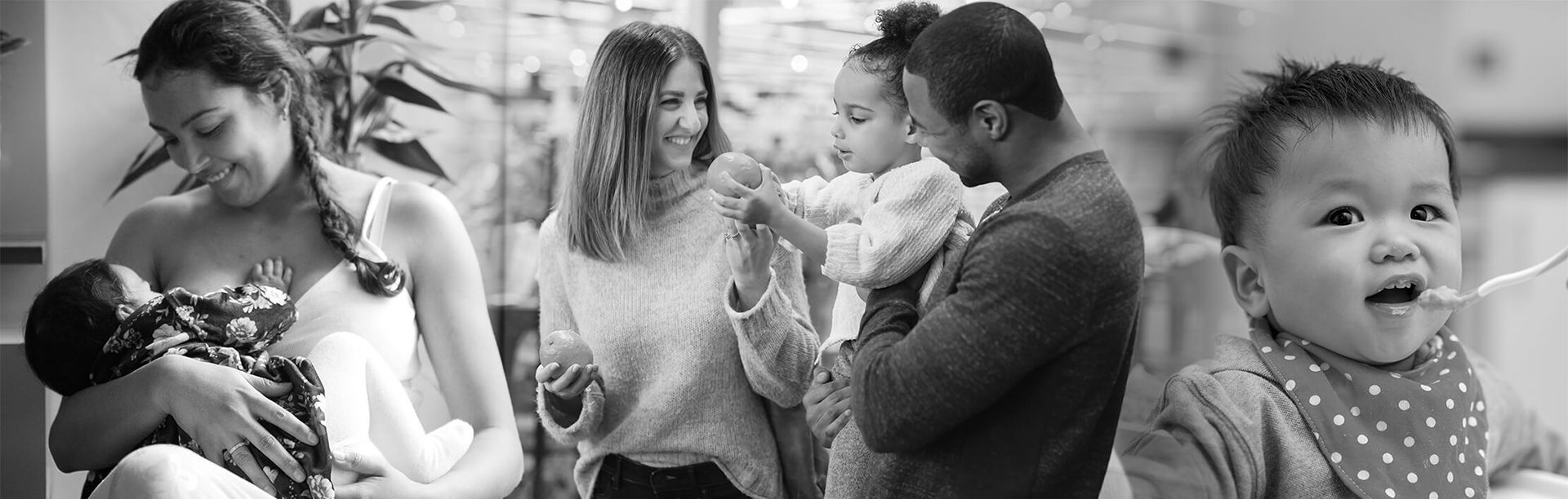 Family enjoying a healthy meal together at the table